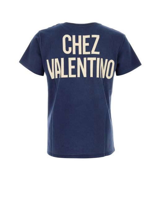 Valentino Garavani Blue Cotton T-shirt for men