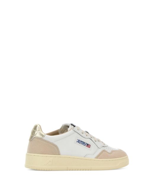 Autry White 'Medalist Low' Sneaker