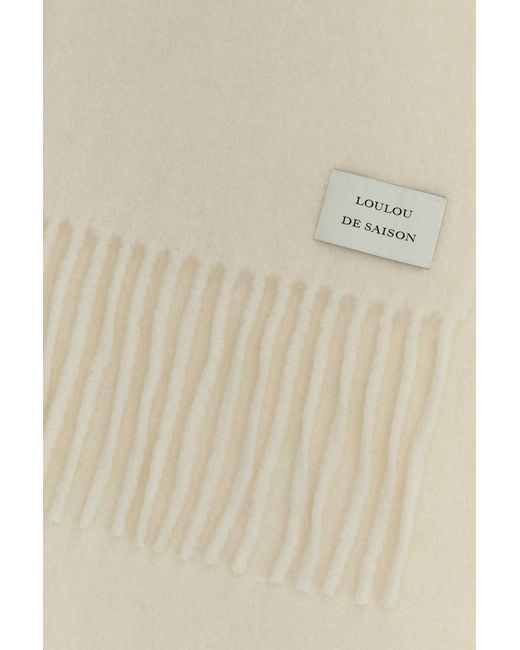 Loulou de Saison Natural Ivory Alpaca Blend Santo Scarf