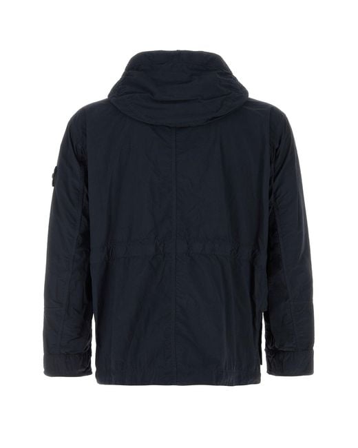 Stone Island Midnight Blue Nylon Parka for men