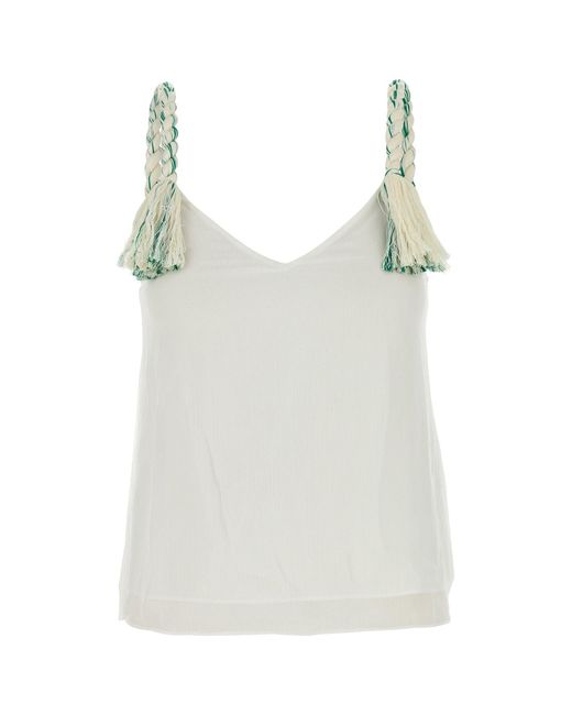 J.W. Anderson White Tassel Strap Camisole