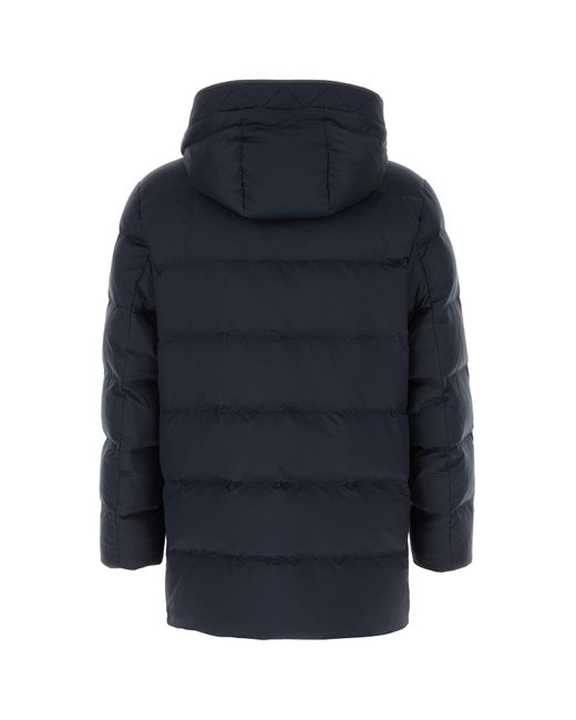 Canali Navy Blue Polyester Down Jacket for men