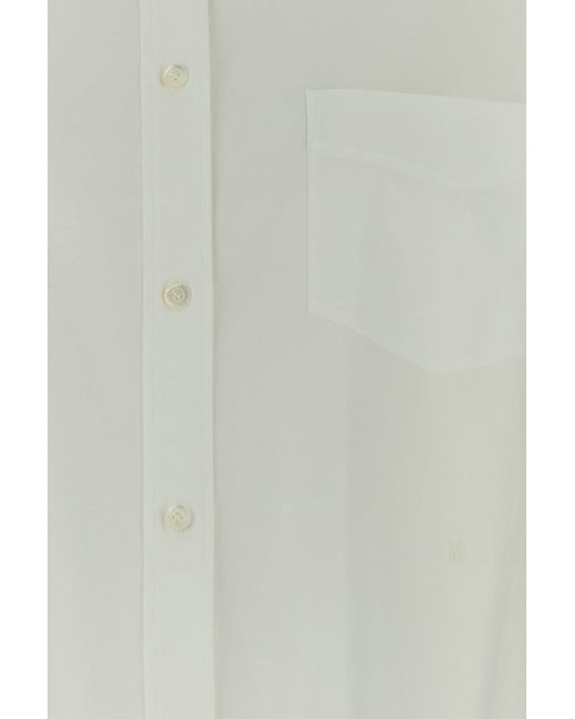 Moschino White Stretch Poplin Shirt