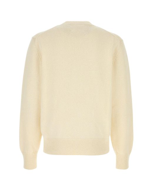 Jil Sander Natural Crew Neck Sweater for men