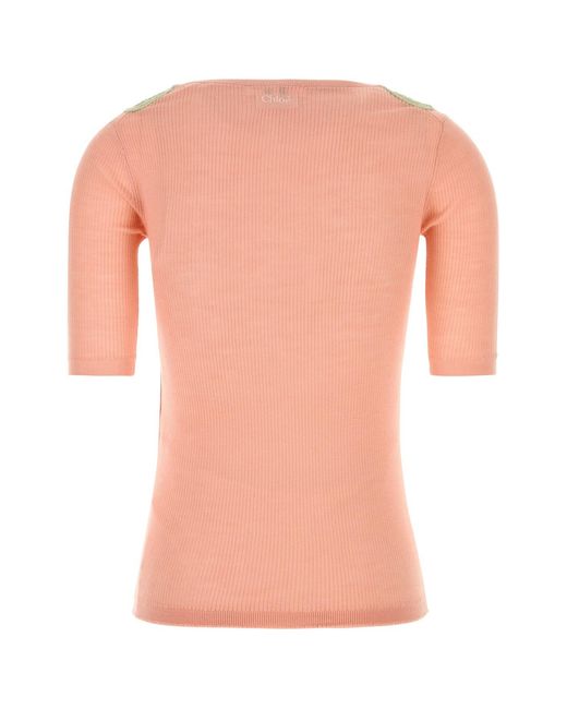 Chloé Pink Wool T-Shirt