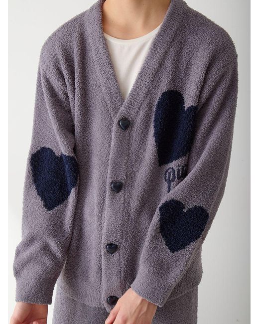 gelato pique【UNISEX】ハートジャガードカーディガン gelato pique Heart Jacquard Cardigan in White | Lyst