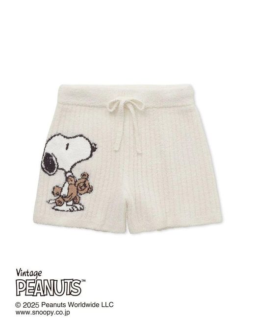 gelato pique Pink [Peanuts] Snoopy×Bear Jacquard Lounge Shorts