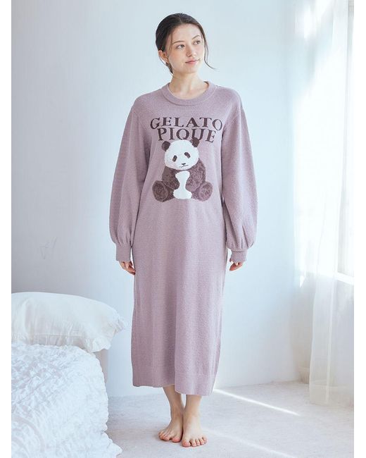 gelato pique Pink Panda Jacquard Lounge Dress