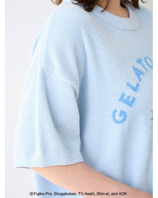gelato pique White Doraemon Jacquard Pullover & Shorts Set