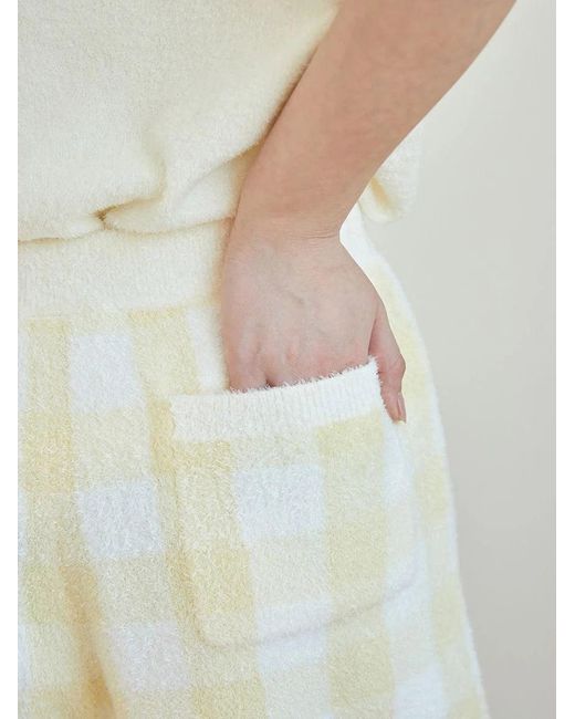 gelato pique Pink Checkered Jacquard Shorts