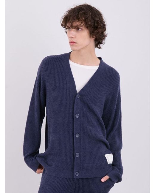gelato pique Blue Hot Smoothie Ribbed Cardigan for men