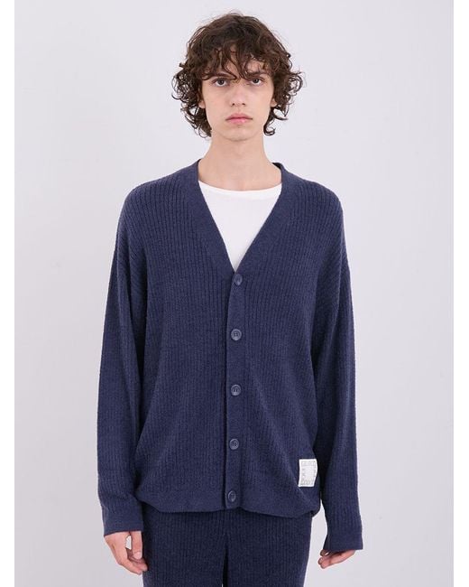 gelato pique Blue Hot Smoothie Ribbed Cardigan for men