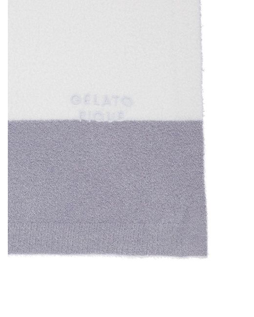 gelato pique White Durable Smoothie Border Lap Blanket