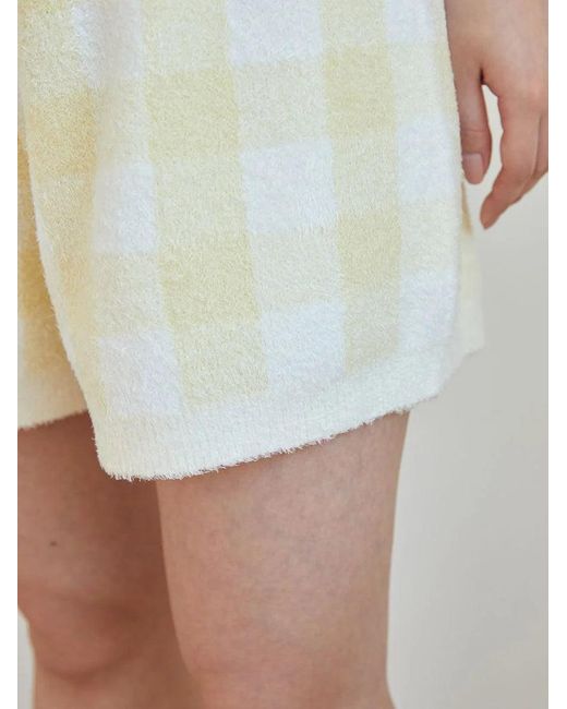 gelato pique Pink Checkered Jacquard Shorts