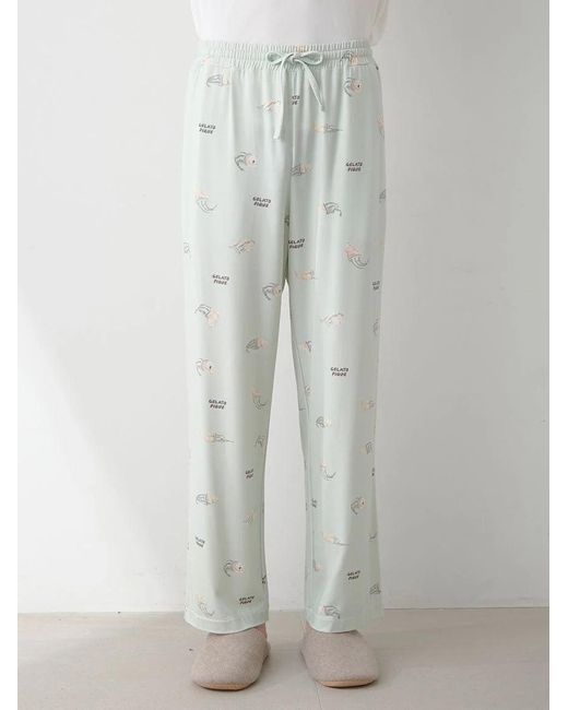 gelato pique Blue Sleeping Cat Rayon All-Over Print Pants for men
