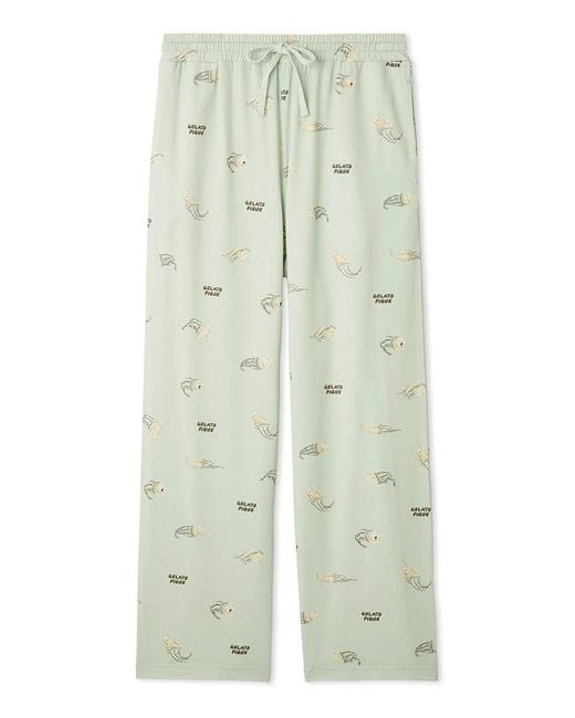 gelato pique Blue Sleeping Cat Rayon All-Over Print Pants for men