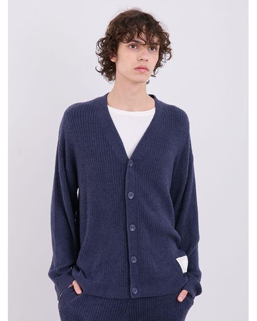 gelato pique Blue Hot Smoothie Ribbed Cardigan for men