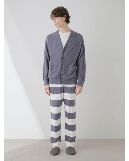 gelato pique Gray Smoothie 2-Border Lounge Pants for men