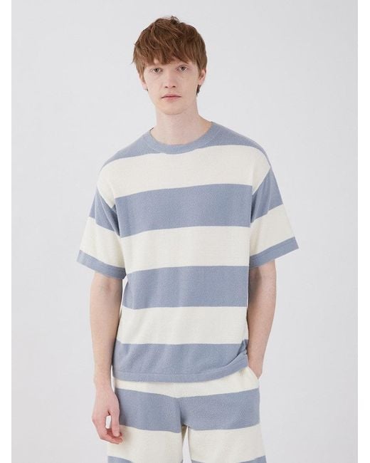 gelato pique Blue Smoothie Lite 2 Border Short Sleeve Sweatshirt for men