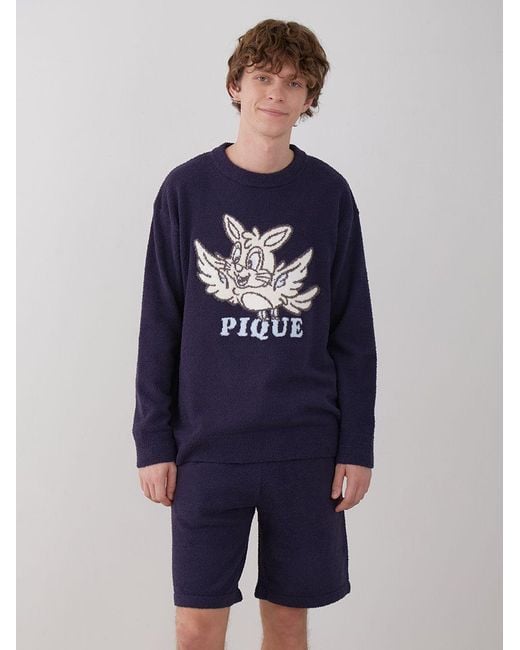 gelato pique Blue Kousuke Shimizu Air Moco Pullover Sweater for men