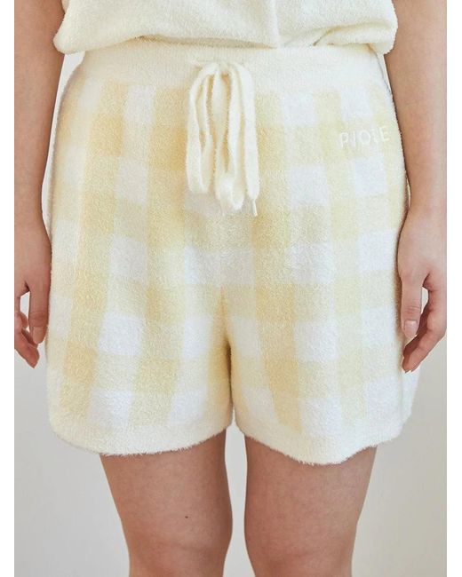 gelato pique Pink Checkered Jacquard Shorts
