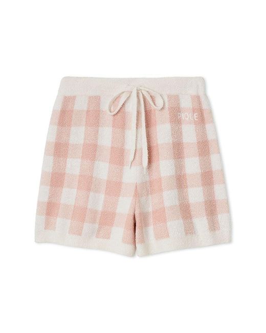 gelato pique Pink Checkered Jacquard Shorts