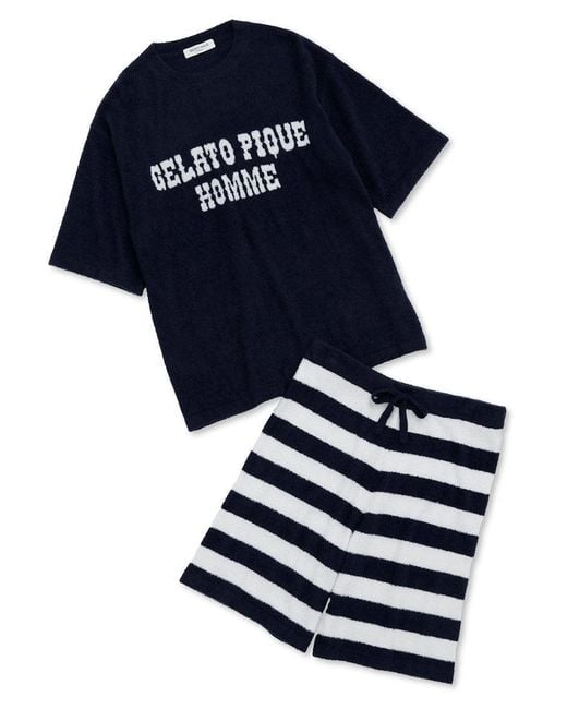 gelato pique Blue Smoothie Logo Shorts & Top Set Loungewear Set for men