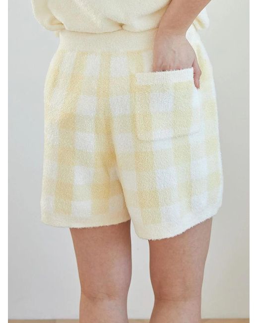 gelato pique Pink Checkered Jacquard Shorts