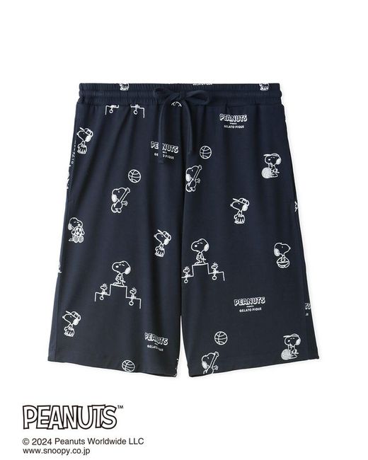 gelato pique Blue Peanuts Printed Pajama Shorts for men