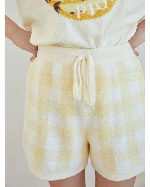 gelato pique Pink Checkered Jacquard Shorts