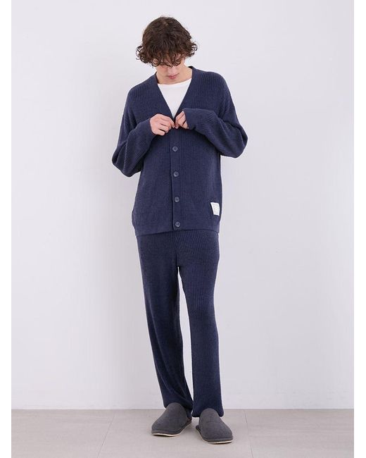 gelato pique Blue Hot Smoothie Ribbed Cardigan for men