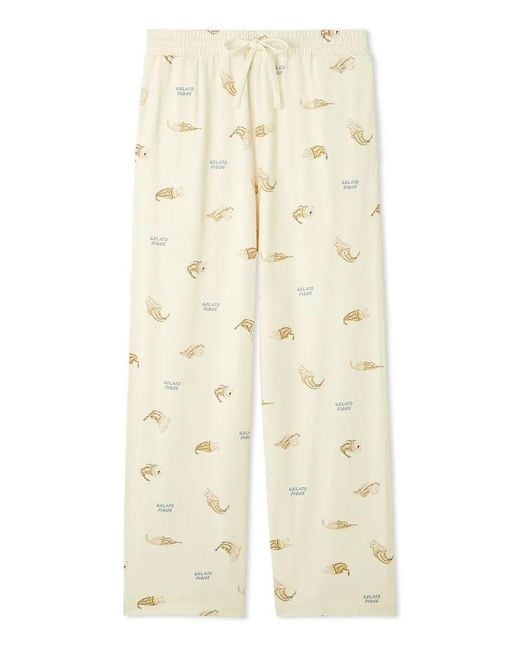 gelato pique Blue Sleeping Cat Rayon All-Over Print Pants for men