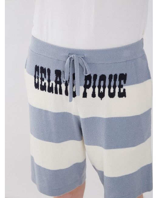 gelato pique Black Smoothie Lite 2 Border Loungewear Shorts for men