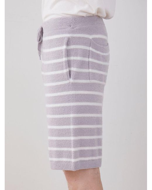 gelato pique Gray Smoothie Striped Pajama Shorts for men