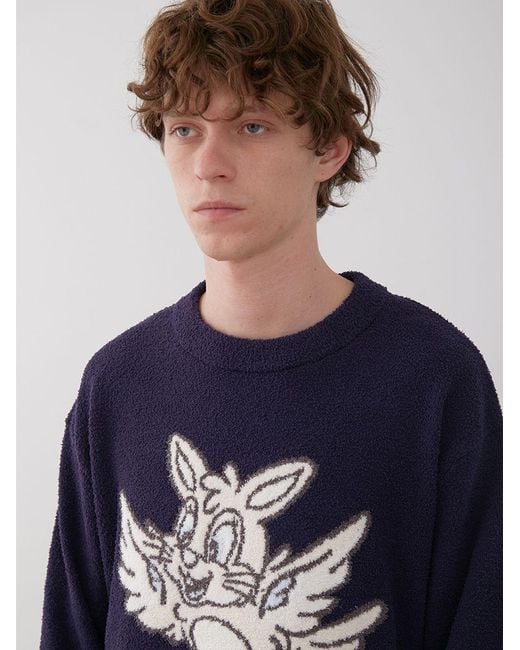 gelato pique Blue Kousuke Shimizu Air Moco Pullover Sweater for men