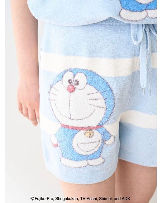 gelato pique White Doraemon Jacquard Pullover & Shorts Set
