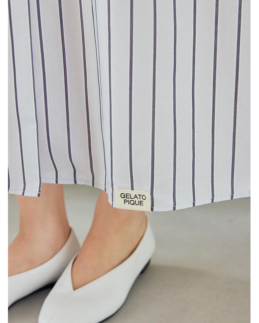 gelato pique Natural Striped Lounge Dress