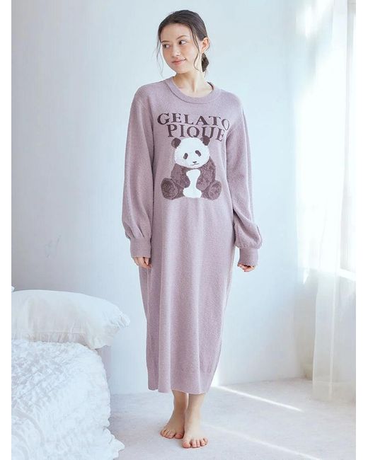 gelato pique Pink Panda Jacquard Lounge Dress
