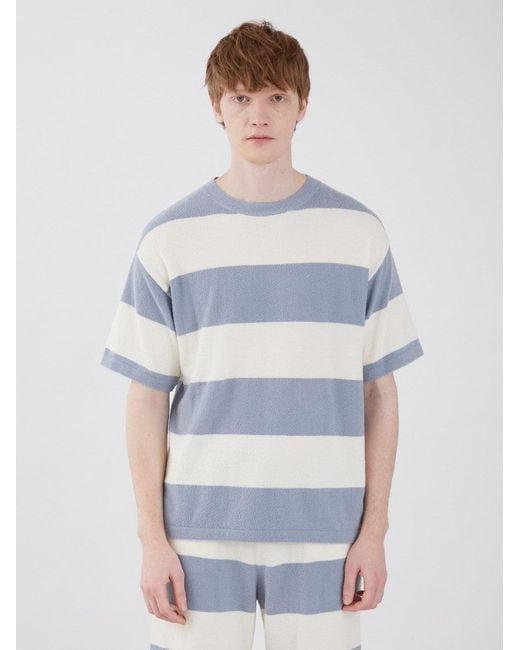 gelato pique Blue Smoothie Lite 2 Border Short Sleeve Sweatshirt for men