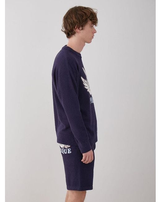 gelato pique Blue Kousuke Shimizu Air Moco Pullover Sweater for men