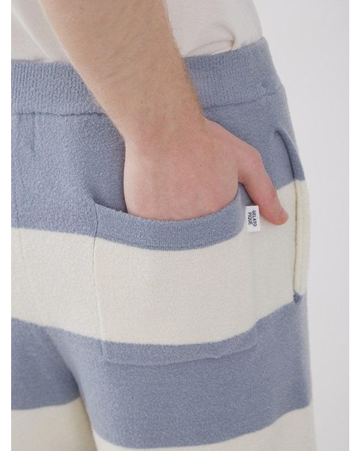 gelato pique Black Smoothie Lite 2 Border Loungewear Shorts for men