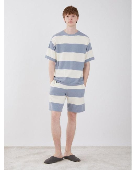 gelato pique Blue Smoothie Lite 2 Border Short Sleeve Sweatshirt for men