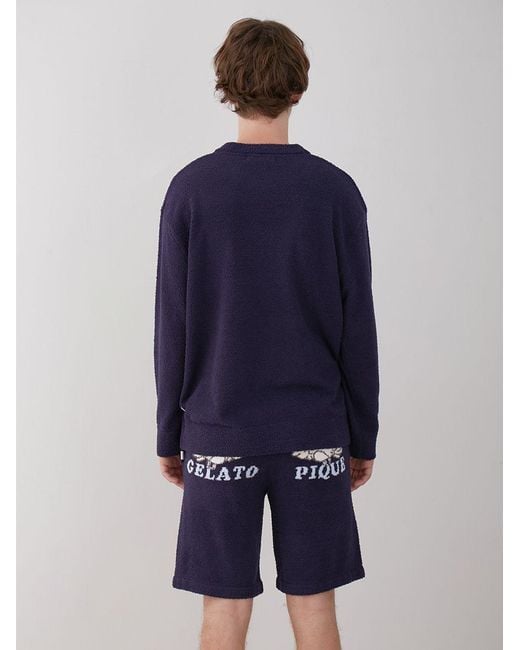 gelato pique Blue Kousuke Shimizu Air Moco Pullover Sweater for men