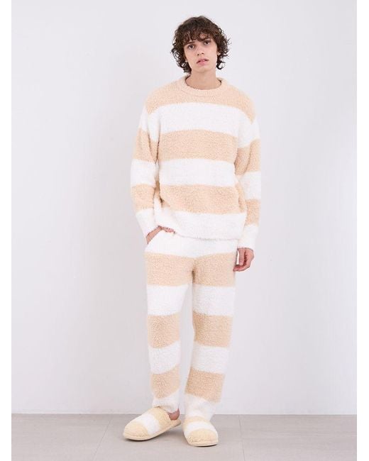 gelato pique Natural Gelato 2 Border Fuzzy Pajama Pants for men