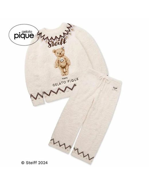 gelato pique White [Steiff] Gelato Pullover & Long Pants Set for men