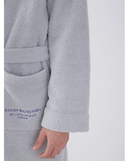 gelato pique Blue Kazusa Matsuyama Monster Luxury Shawl Collar Bath Robe for men