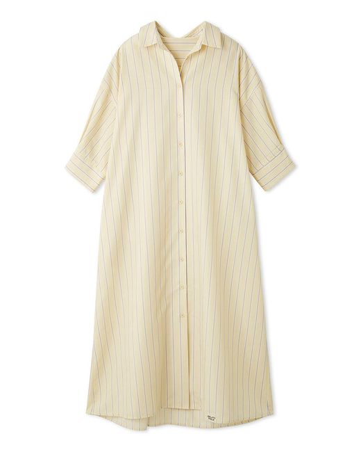 gelato pique Natural Striped Lounge Dress