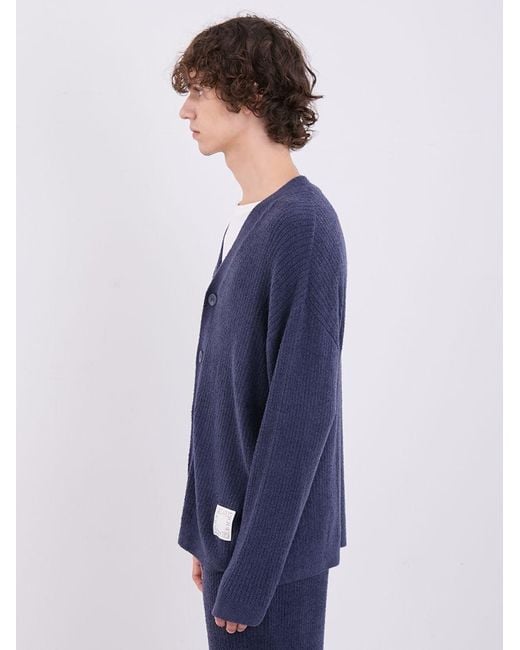 gelato pique Blue Hot Smoothie Ribbed Cardigan for men