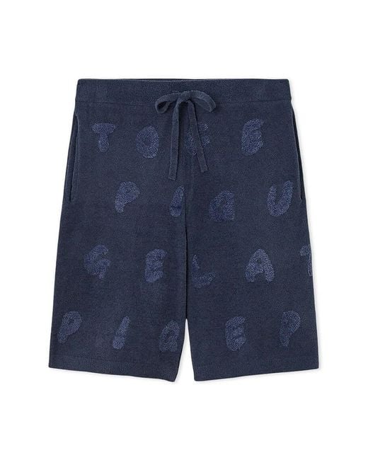 gelato pique Blue Airy Moco Bengal Cat Shorts for men