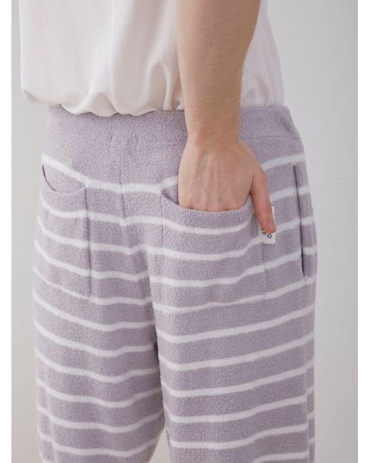 gelato pique Gray Smoothie Striped Pajama Shorts for men